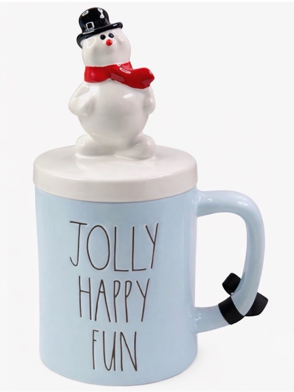 Rae Dunn Jolly Happy Fun Frosty‎ Mug Frosty The Snowman Hat Topper Cup